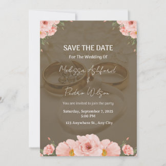 Elegant Minimalist Wedding Invitation Kaart