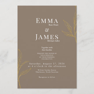 Elegant Minimalist Wedding Invitation | Modern