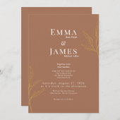 Elegant Minimalist Wedding Invitation | Modern (Devant / Derrière)