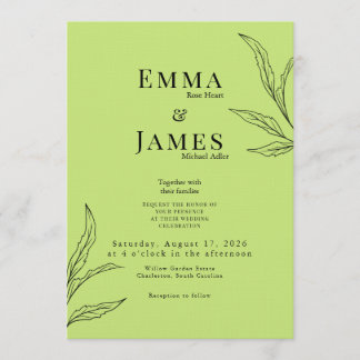 Elegant Minimalist Wedding Invitation | Modern