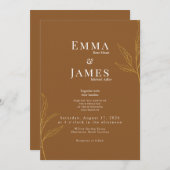 Elegant Minimalist Wedding Invitation | Modern (Devant / Derrière)