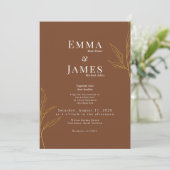 Elegant Minimalist Wedding Invitation | Modern (Debout devant)