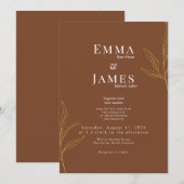 Elegant Minimalist Wedding Invitation | Modern (Devant / Derrière)