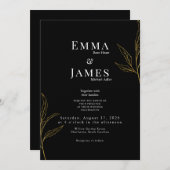 Elegant Minimalist Wedding Invitation | Modern (Devant / Derrière)