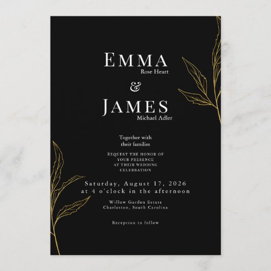 Elegant Minimalist Wedding Invitation | Modern (Devant)