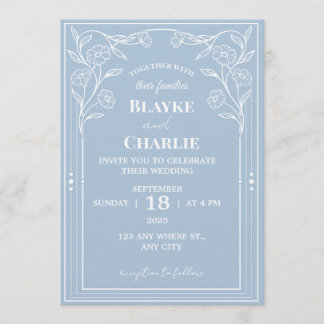 Elegant Minimalist Wedding Invitation | Modern Kaart