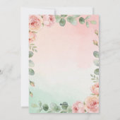 Elegant minimalist wedding invitation with waterco (Dos)