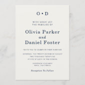 Elegant Minimalist Wedding Kaart (Voorkant)