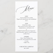 Elegant Minimalist Wedding Menu (Devant)