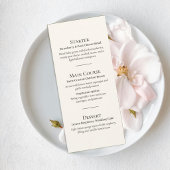 Elegant Minimalist Wedding Menu
