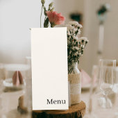 Elegant Minimalist Wedding Menu