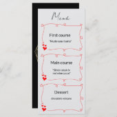 Elegant Minimalist Wedding Menu (Devant / Derrière)