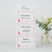 Elegant Minimalist Wedding Menu (Debout devant)