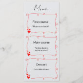Elegant Minimalist Wedding Menu (Devant)