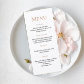 Elegant Minimalist Wedding Menu Card