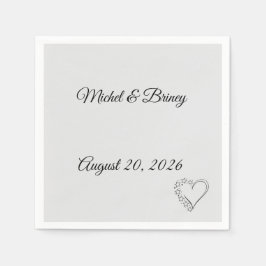 Elegant Minimalist Wedding Napkins Servet