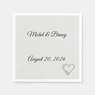 Elegant Minimalist Wedding Napkins Servet