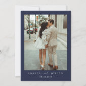 Elegant Minimalist Wedding Photo Kaart (Achterkant)