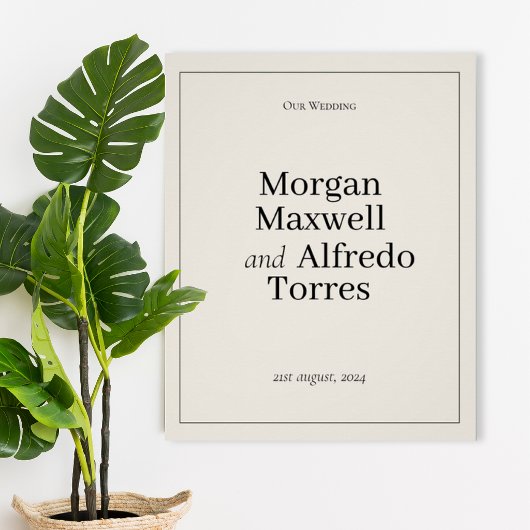 Elegant Minimalist Wedding Poster