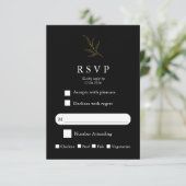 Elegant Minimalist Wedding RSVP Card Modern Simple (Staand voorkant)