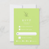 Elegant Minimalist Wedding RSVP Card Modern Simple (Devant)