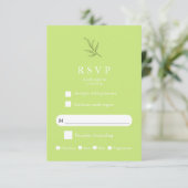Elegant Minimalist Wedding RSVP Card Modern Simple (Debout devant)