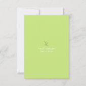 Elegant Minimalist Wedding RSVP Card Modern Simple (Dos)