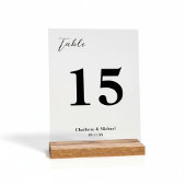Elegant Minimalist Wedding Table Number