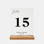 Elegant Minimalist Wedding Table Number (Recto)