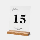 Elegant Minimalist Wedding Table Number (Angle)