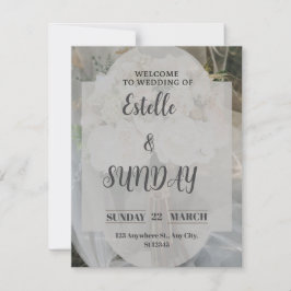 Elegant Minimalist Wedding Welcome Sign Bedankkaart