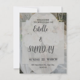 Elegant Minimalist Wedding Welcome Sign Kaart