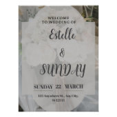 Elegant Minimalist Wedding Welcome Sign Perfect Poster (Voorkant)