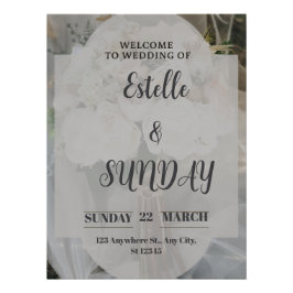 Elegant Minimalist Wedding Welcome Sign Perfect Poster