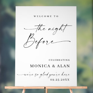 Elegant Minimalist WELCOME Rehearsal Dinner