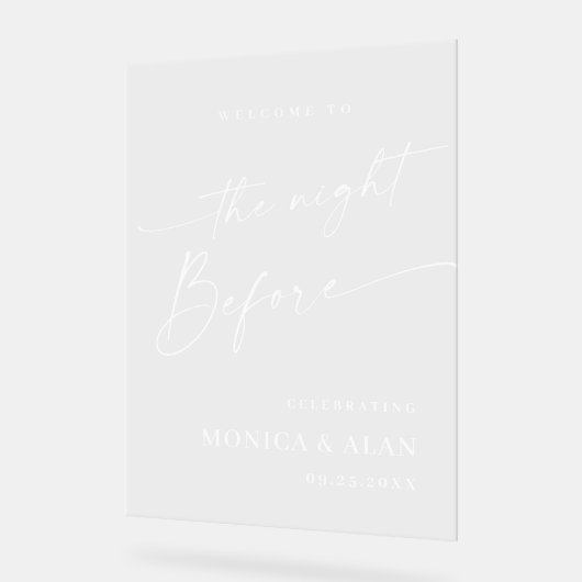 Elegant Minimalist WELCOME Rehearsal Dinner (Angle)