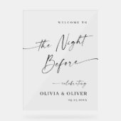 Elegant Minimalist WELCOME Rehearsal Dinner (Recto)