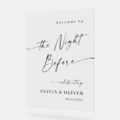 Elegant Minimalist WELCOME Rehearsal Dinner (Angle)