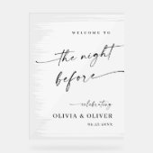 Elegant Minimalist WELCOME Rehearsal Dinner (Recto)