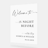 Elegant Minimalist WELCOME Rehearsal Dinner (Angle)