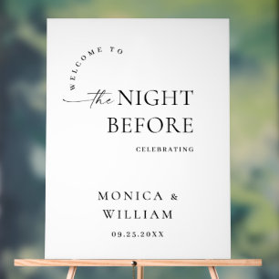 Elegant Minimalist WELCOME Rehearsal Dinner