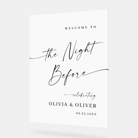 Elegant Minimalist WELCOME Rehearsal Dinner (Angle)