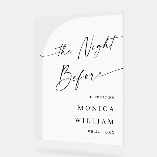 Elegant Minimalist WELCOME Rehearsal Dinner (Angle)