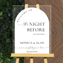 Elegant Minimalist WELCOME Rehearsal Dinner