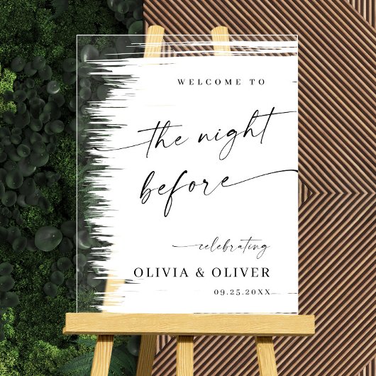 Elegant Minimalist WELCOME Rehearsal Dinner