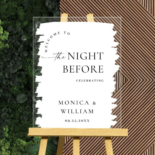 Elegant Minimalist WELCOME Rehearsal Dinner