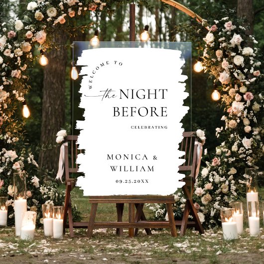 Elegant Minimalist WELCOME Rehearsal Dinner