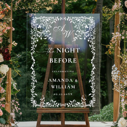 Elegant Minimalist WELCOME Rehearsal Dinner