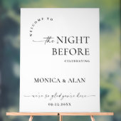 Elegant Minimalist WELCOME Rehearsal Dinner (Neutre)