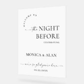 Elegant Minimalist WELCOME Rehearsal Dinner (Angle)